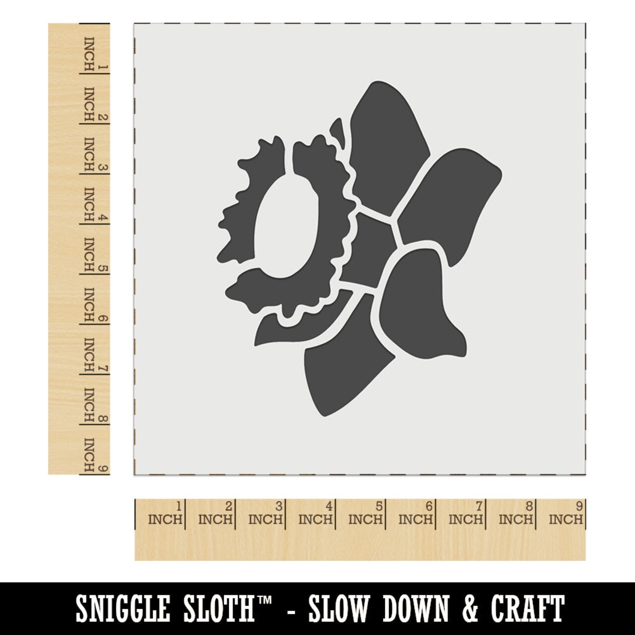 Daffodil Flower Wall Cookie DIY Craft Reusable Stencil